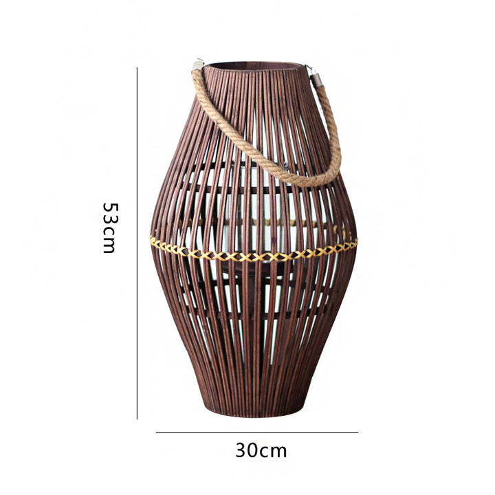 Rustic Rattan Lantern Stornfield