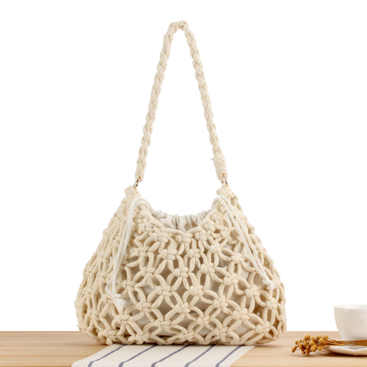Trendy Macrame Bag with Braided Carry Handle Stornfield