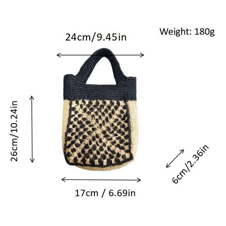 Handmade basket bag with traditional weaving pattern Stornfield