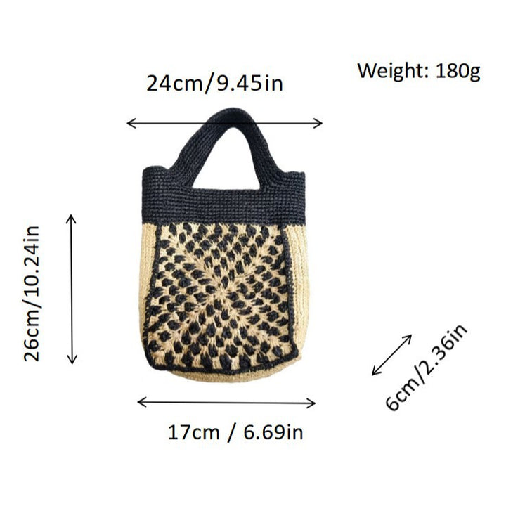 Handmade basket bag with traditional weaving pattern Stornfield