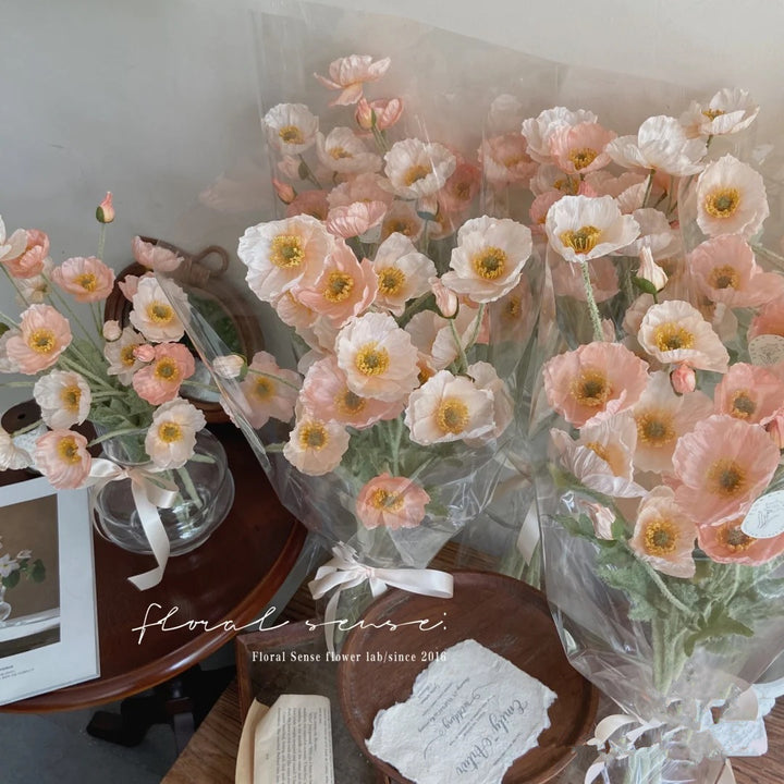 Lifelike Poppy Floral Stem