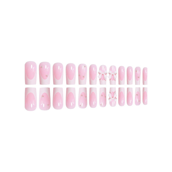 Decorative Press-On Nails with Bow Accents Stornfield