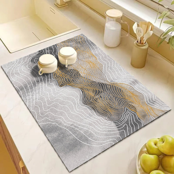 Abstract Geometric Kitchen Mat Stornfield