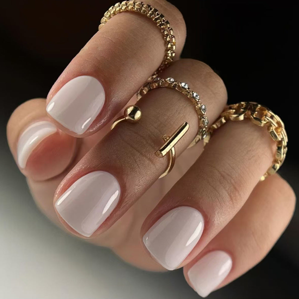 Elegant Glossy Gel Press-On Nails Stornfield