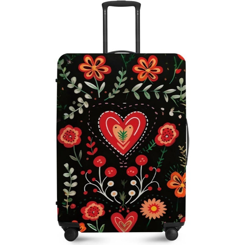 Unisex nan elastic suitcase cover with UV-resistant motif print and zip opening Stornfield