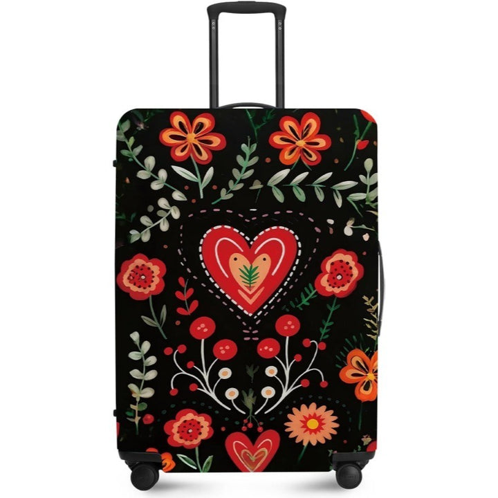 Unisex nan elastic suitcase cover with UV-resistant motif print and zip opening Stornfield