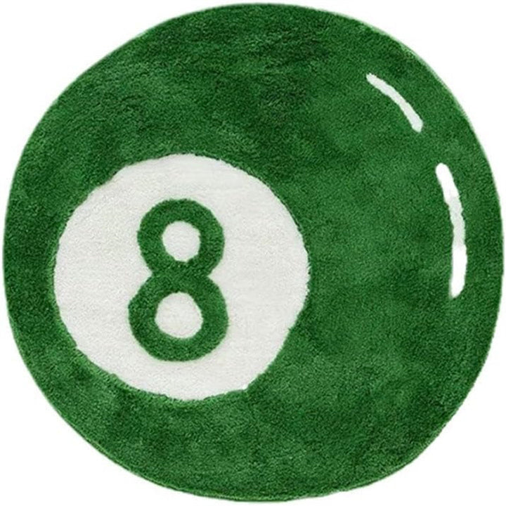Playful Round Pool-Themed Rug