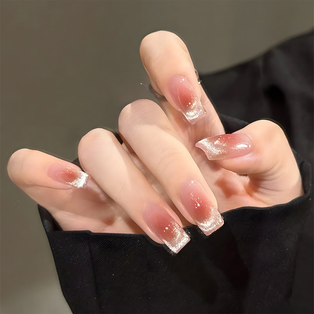 Artificial nail set with elegant glitter finish Stornfield