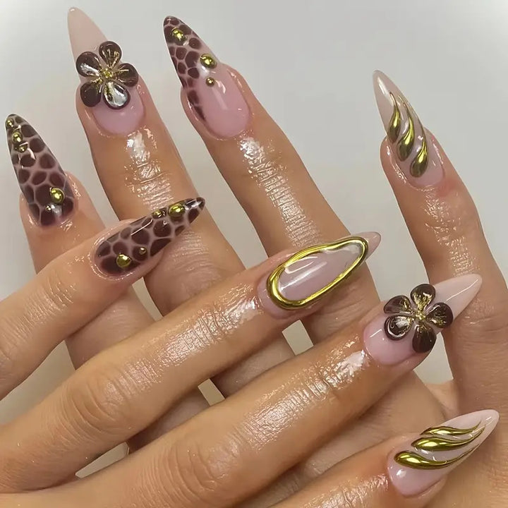 Decorative Resin Press-On Nail Art Set Stornfield