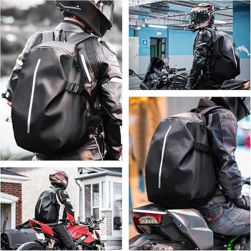 Waterproof motorcycle backpack with reflective elements Stornfield