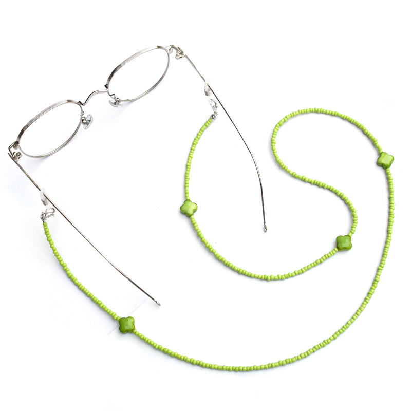 Beaded Eyewear Chain with Flower Accents Stornfield