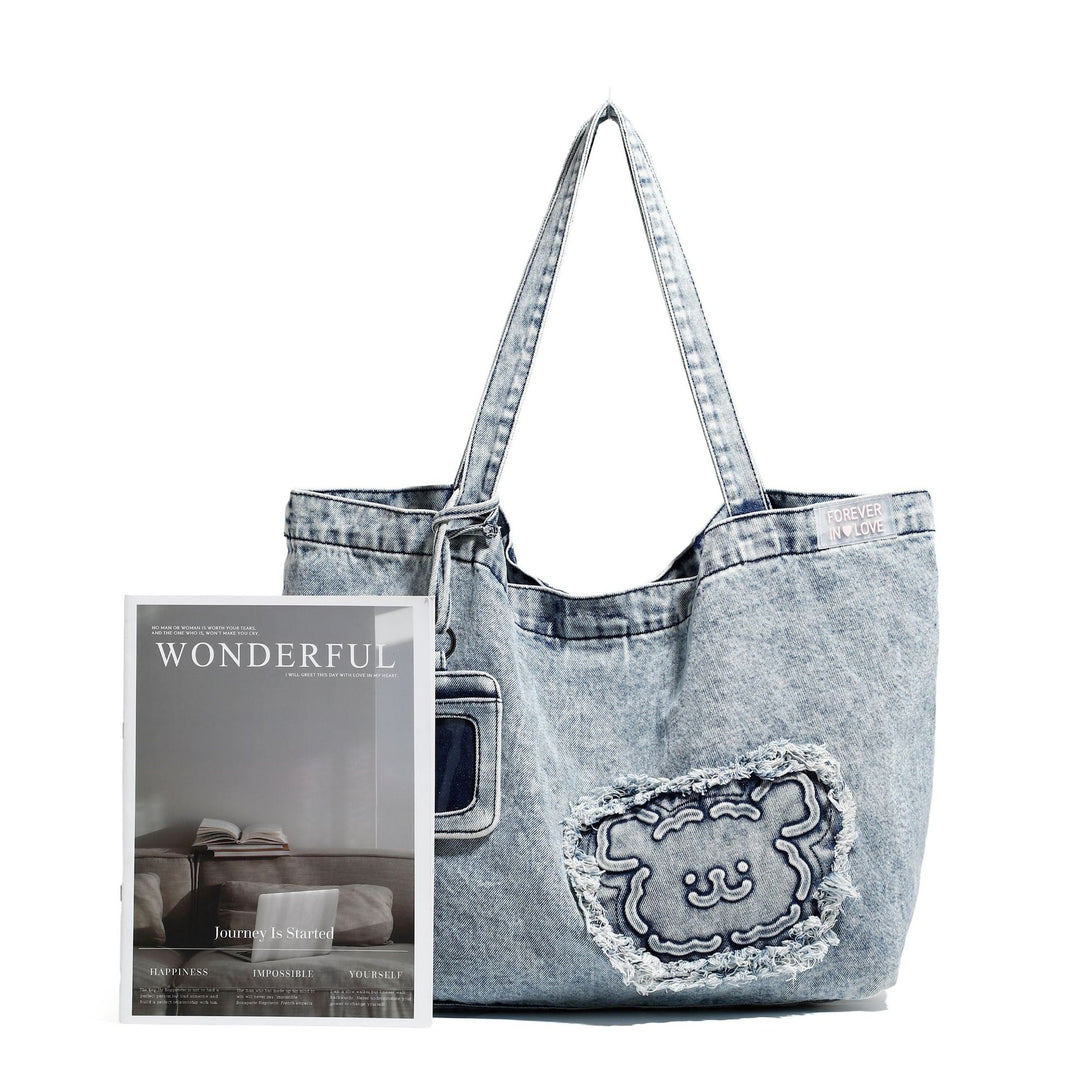 Casual Denim Tote Bag  1791995354