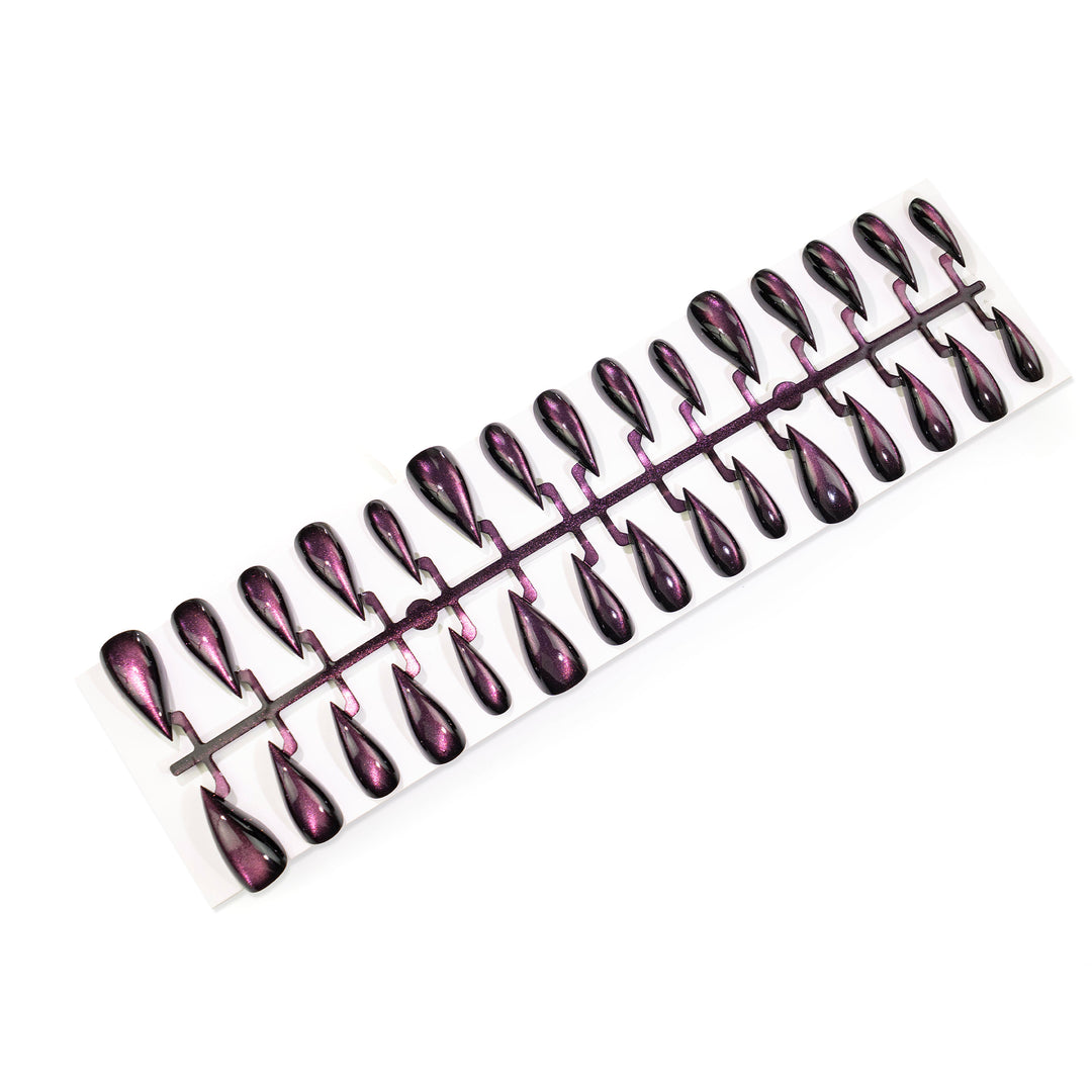 Artistic Stiletto Press-On Nail Set with Glossy Finish Stornfield