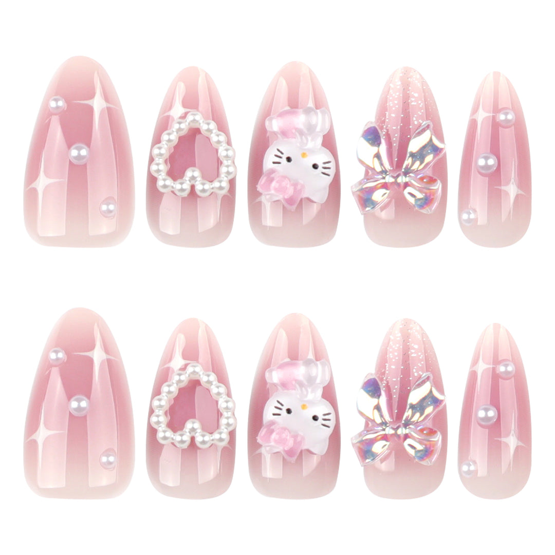 Artificial nail art with playful designs and 3D elements Stornfield