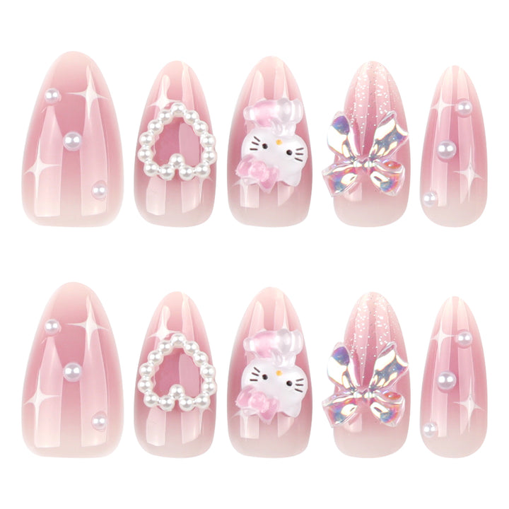 Artificial nail art with playful designs and 3D elements Stornfield