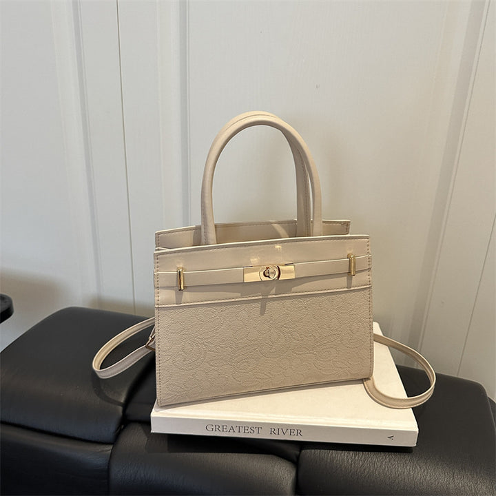 Elegant Embossed Handheld Satchel