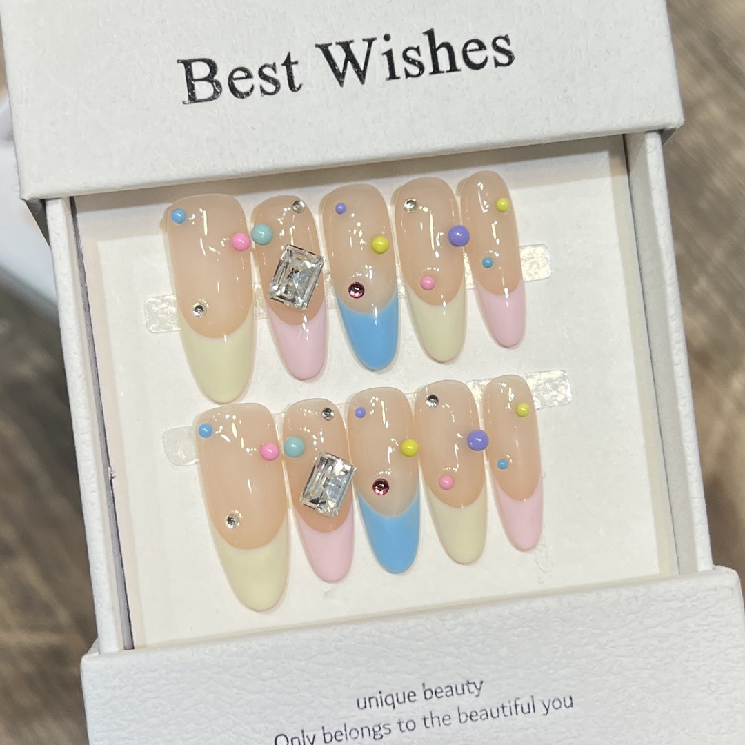 Elegant Reusable Press-On Nail Art Set