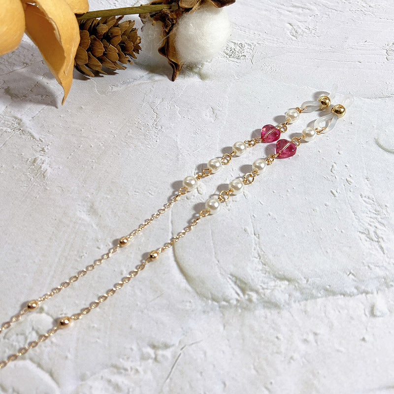 Delicate jewelry chain with pearls and crystals Stornfield