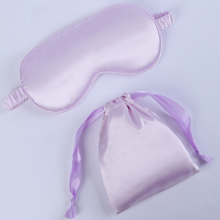 Women's nano silk sleep mask with padded eye area, adjustable elastic band, and storage pouch Stornfield
