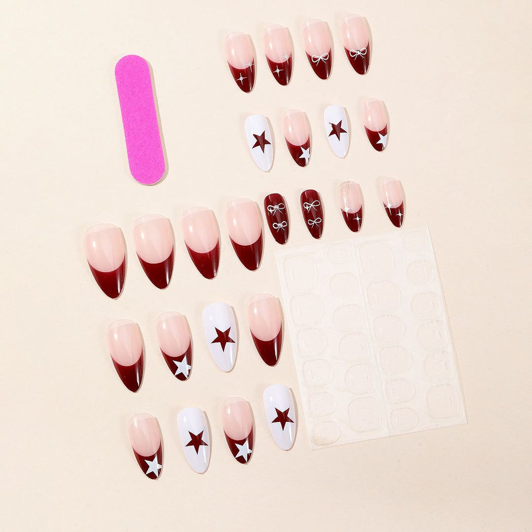 Glamorous Star-Accent Nail Art Extensions Stornfield