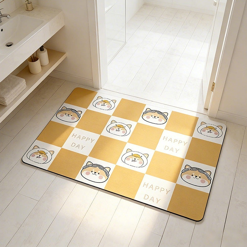 Cute Cartoon Pet-Themed Bath Mat Stornfield