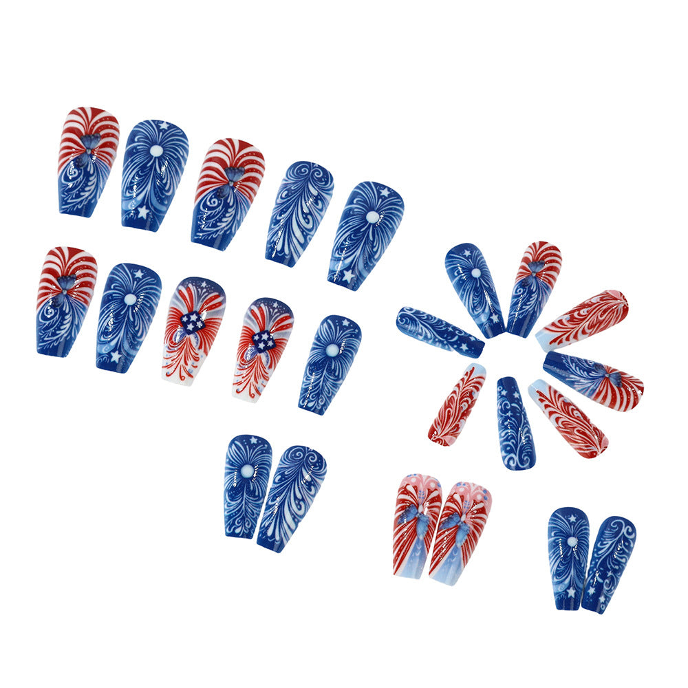 Patriotic design artificial nails Stornfield