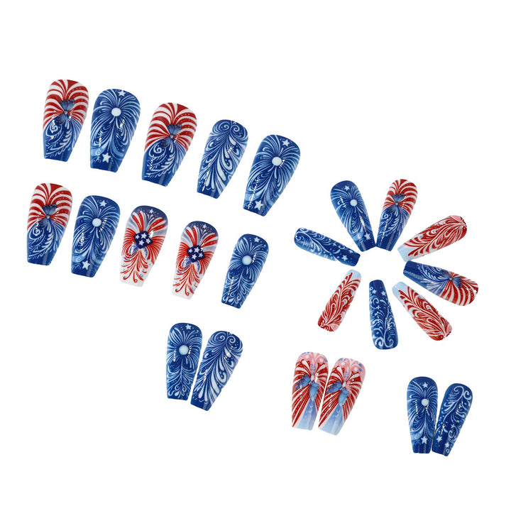 Patriotic design artificial nails Stornfield