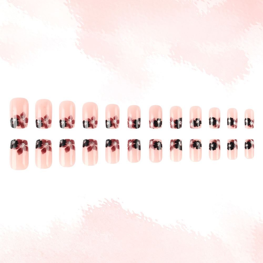 Elegant Floral Acrylic Press-On Nails Stornfield