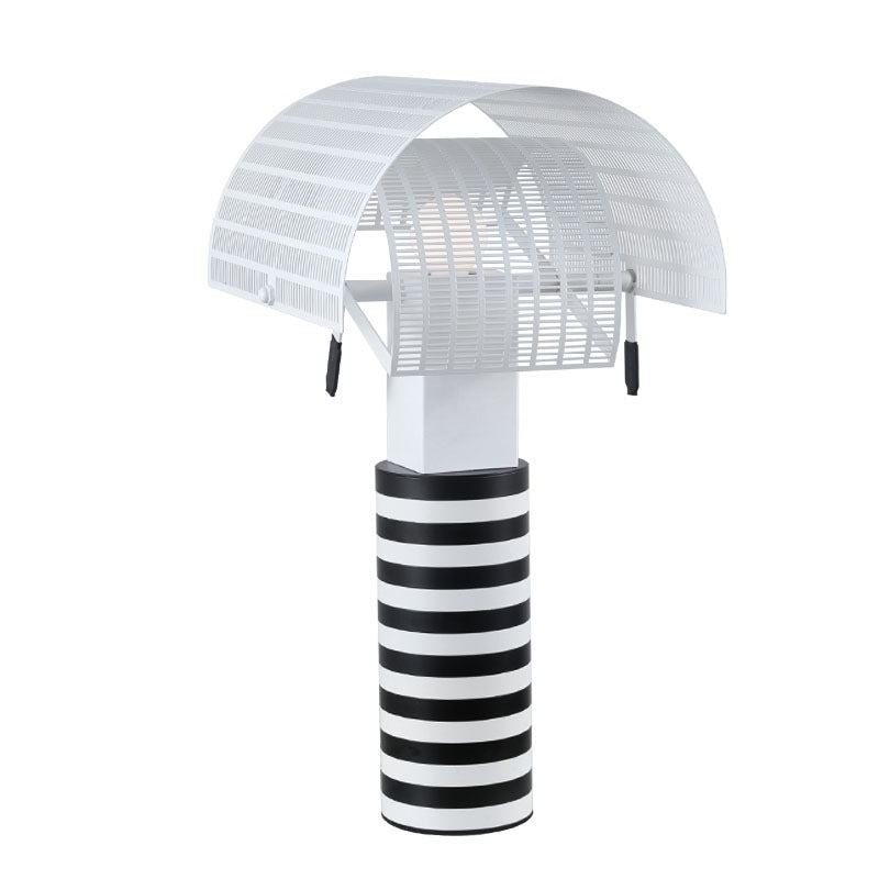 Modern Decorative Table Lamp with Striped Base