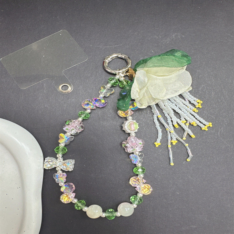 Floral Beaded Charm Keychain Stornfield