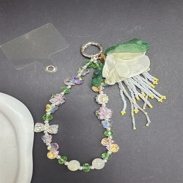 Floral Beaded Charm Keychain Stornfield