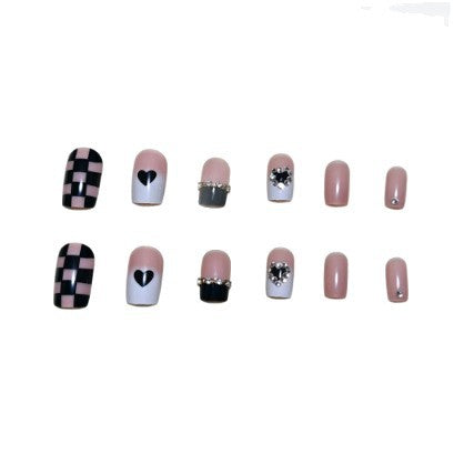 Artistic Heart-Inspired Press-On Nails Stornfield