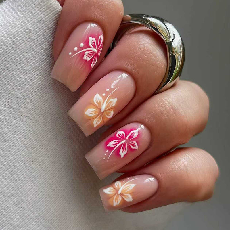 Artistic Floral Press-On Nail Art Set Stornfield