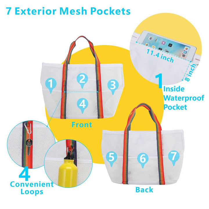 Beach bag with breathable net material Stornfield