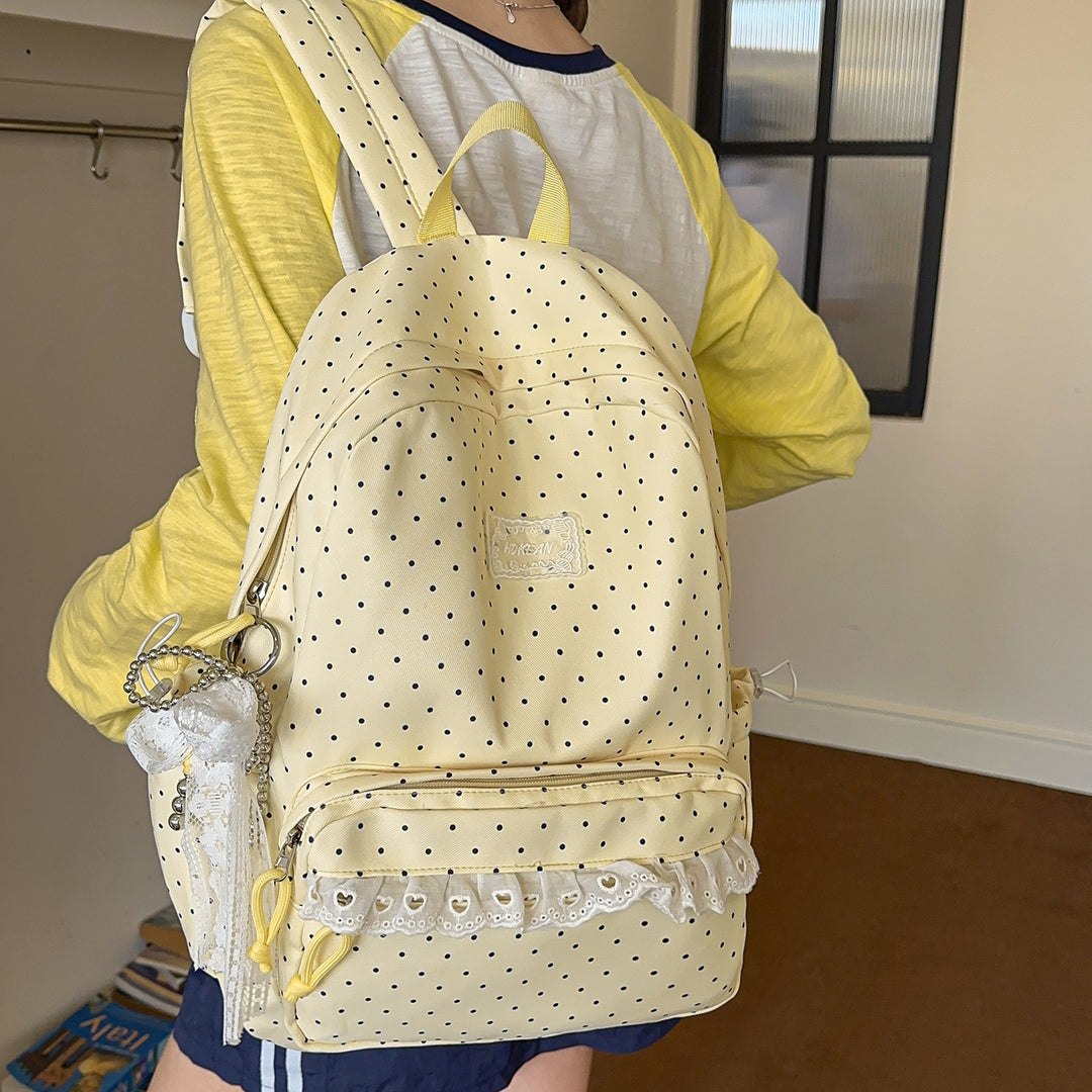 Charming Polka Dot Patterned Backpack Stornfield