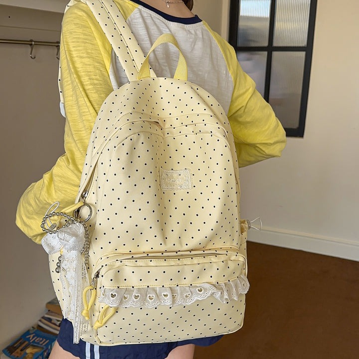 Charming Polka Dot Patterned Backpack Stornfield
