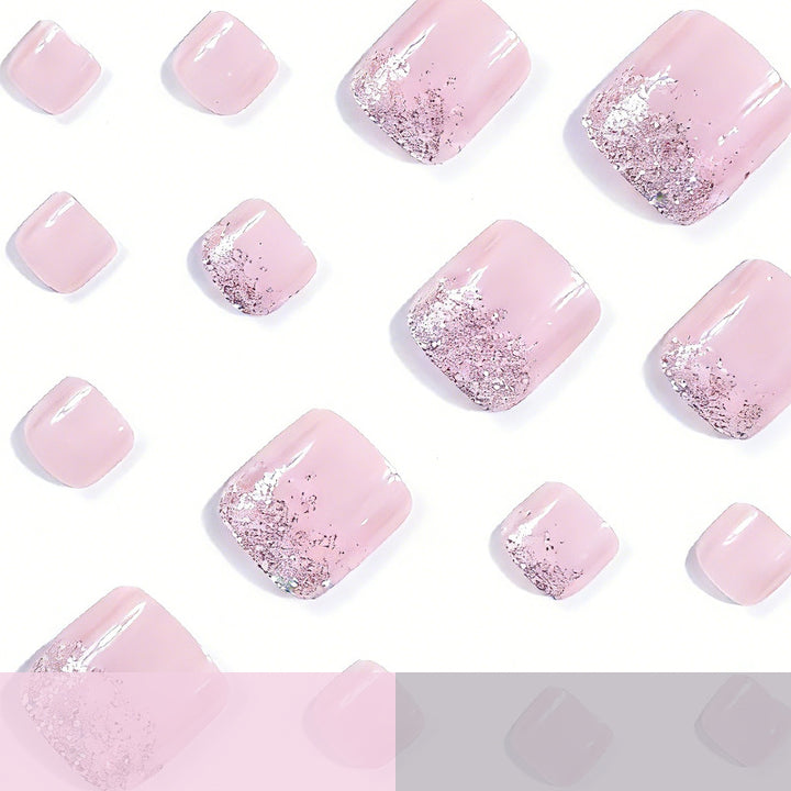 Elegant Glitter Ombre Toe Nail Art Stornfield