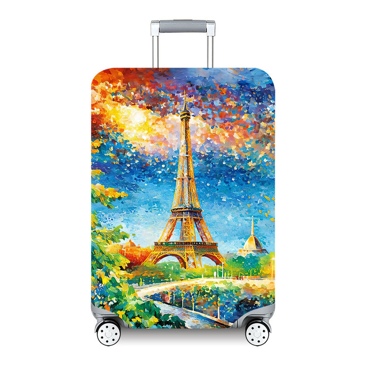Unisex hard-shell travel suitcase with artistic landscape design Stornfield