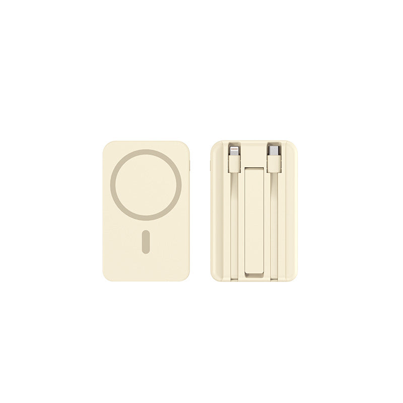 Portable power bank with integrated charging cables and Qi charging function Stornfield