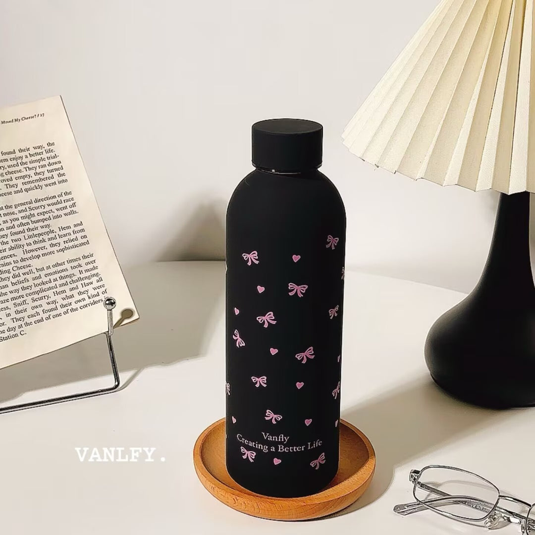 Women's Insulated Drinking Bottle with Creative Bow Motif Stornfield