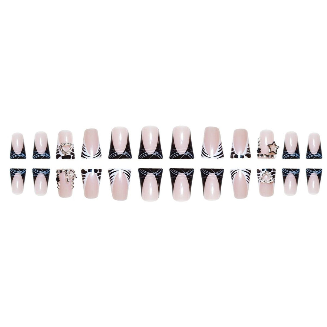 Glamorous Rhinestone Accent Nail Extensions Stornfield
