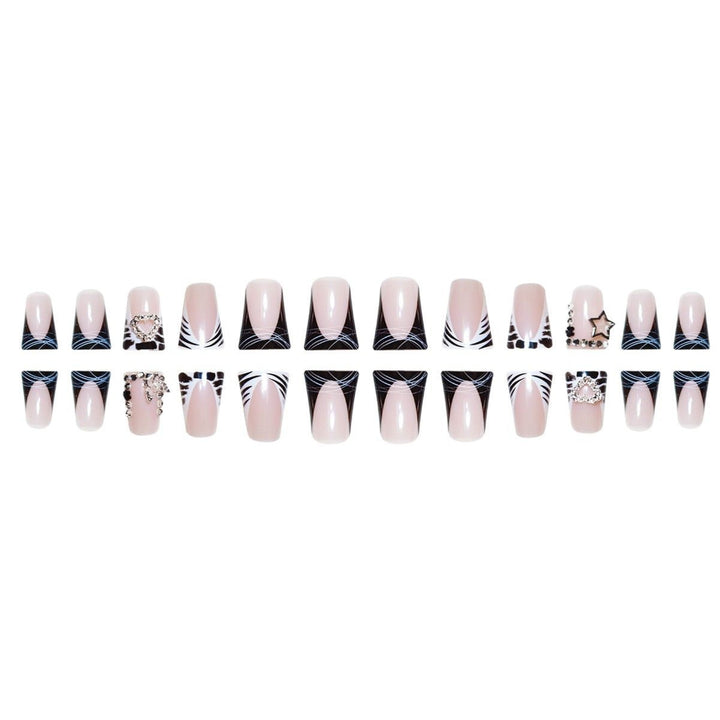 Glamorous Rhinestone Accent Nail Extensions Stornfield