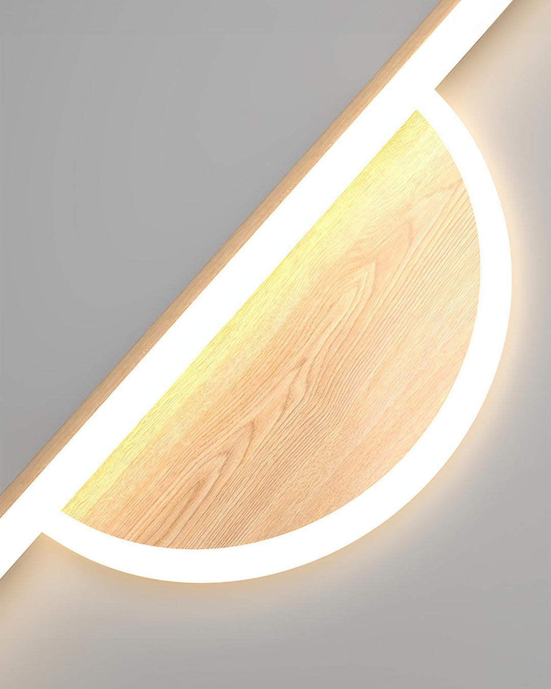 Stornfield | Modern Arc Wooden Wall Sconce