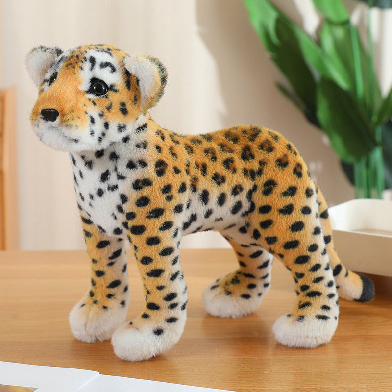 Realistic Standing Big Cat Plush Toy with Ultra-Soft Faux Fur and Poseable Legs Stornfield
