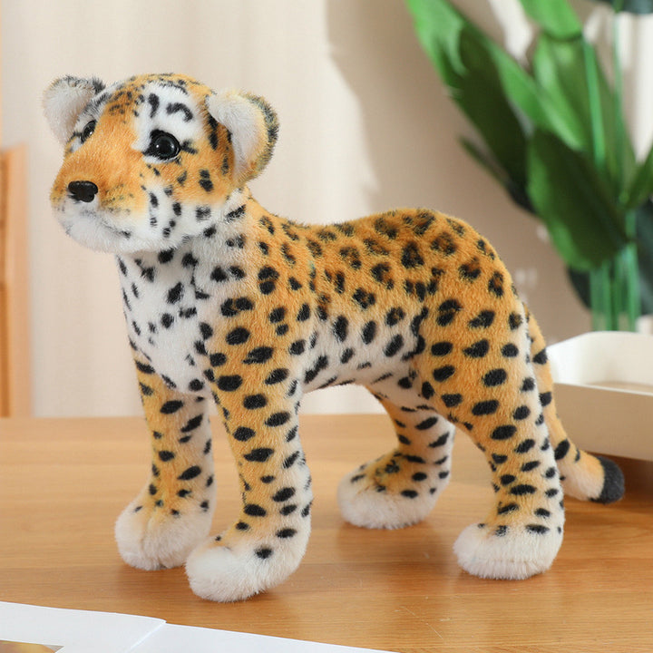Realistic Standing Big Cat Plush Toy with Ultra-Soft Faux Fur and Poseable Legs Stornfield