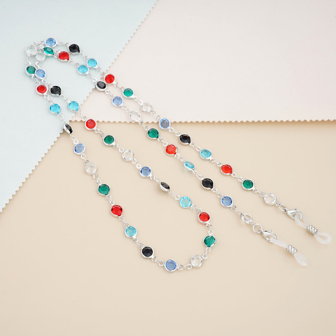 Gemstone-Accented Eyewear Chain Stornfield
