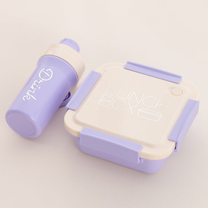 Portable Lunch Box with Integrated Water Bottle