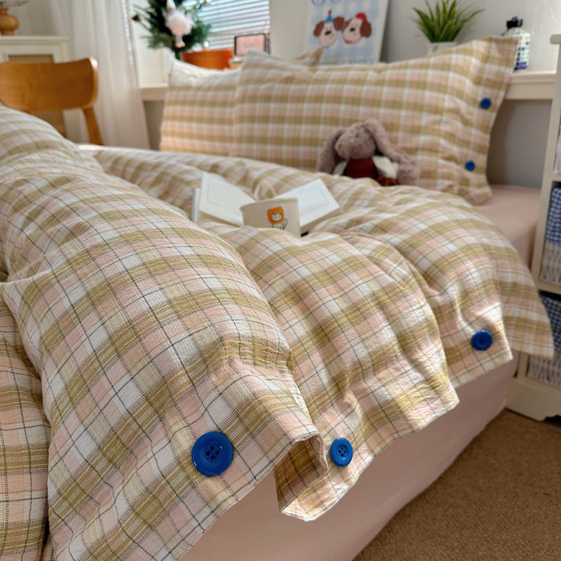 Cozy Plaid Duvet Cover Set