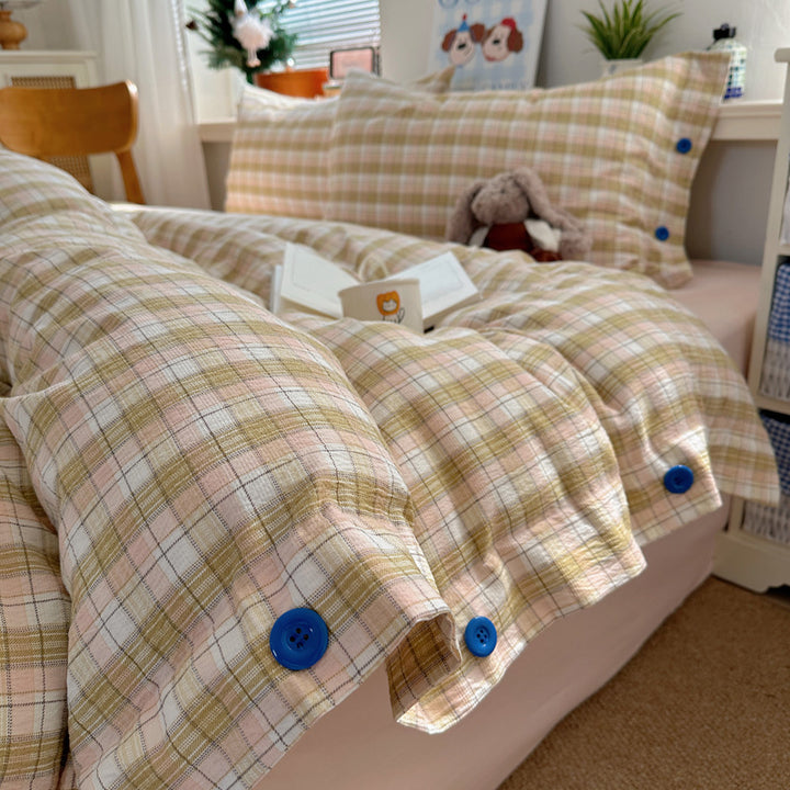 Cozy Plaid Duvet Cover Set