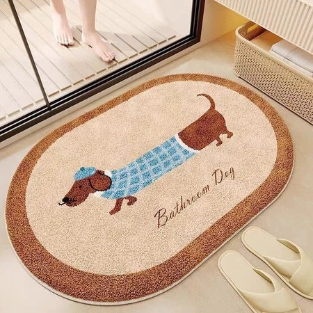Cartoon-Themed Plush Bath Mat